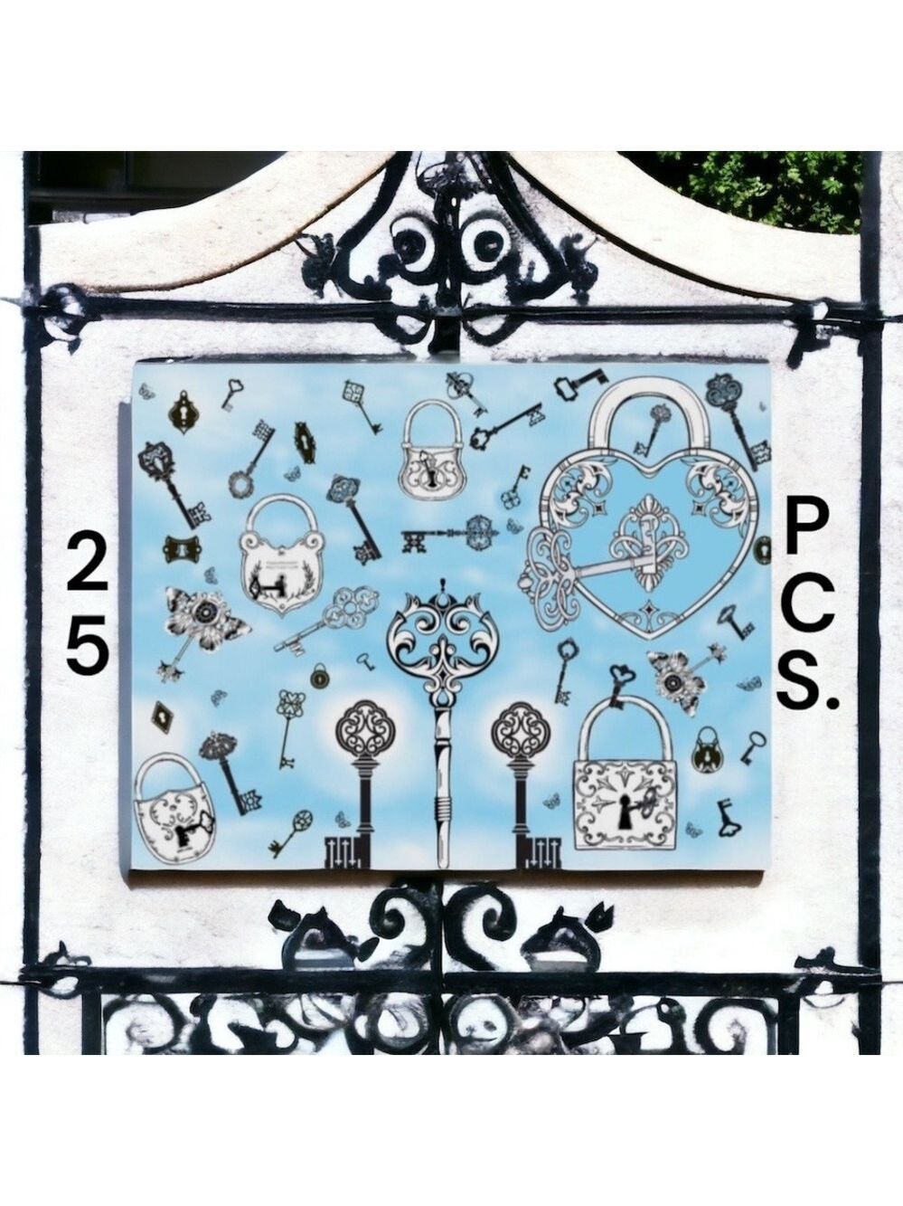 25 10X13 Poly Mailers Skeleton Key and Padlocks Shipping Envelopes PRICE IS FIRM - Picture 5 of 11